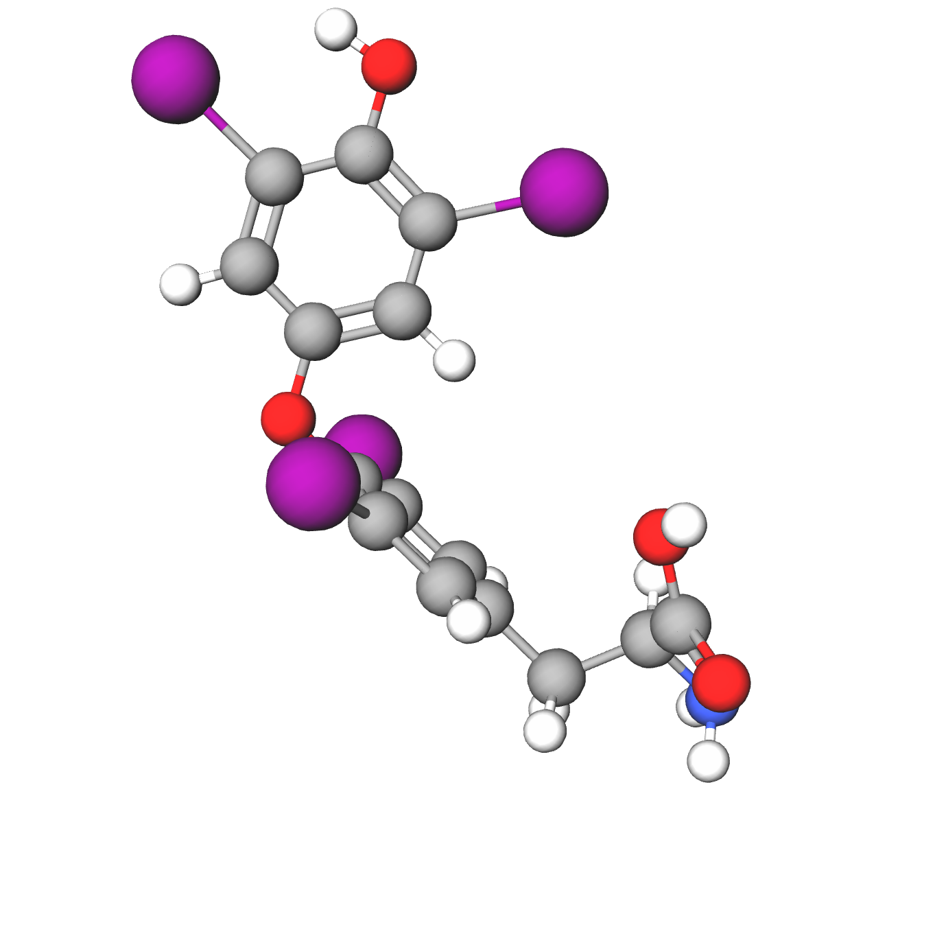 Molecules in Chromatography - Thyroxine (WebP)
